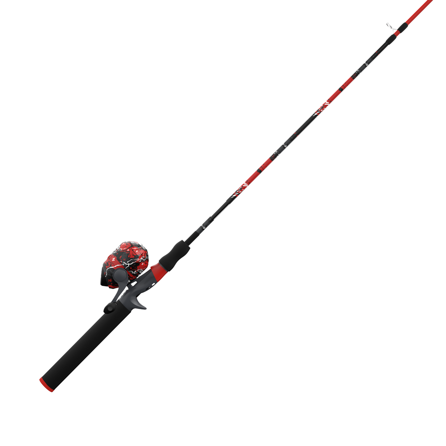 Zebco Splash 6FT 2PC Medium Spincast Combo Red