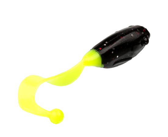 Strike King 1.5" Crappie Cutter Tuxedo Blk Chartreuse Glow Pack of 15