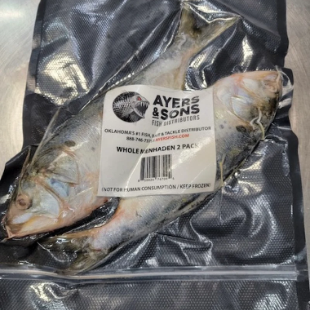 Whole Menhaden Shad 2lb Packages (Case of 8 Packages / Price Includes Expedited Shipping)